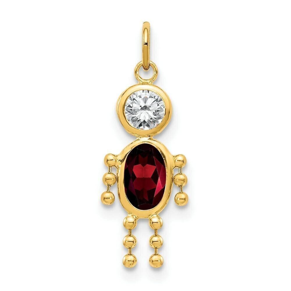 2371 10k January Boy Birthstone Charm